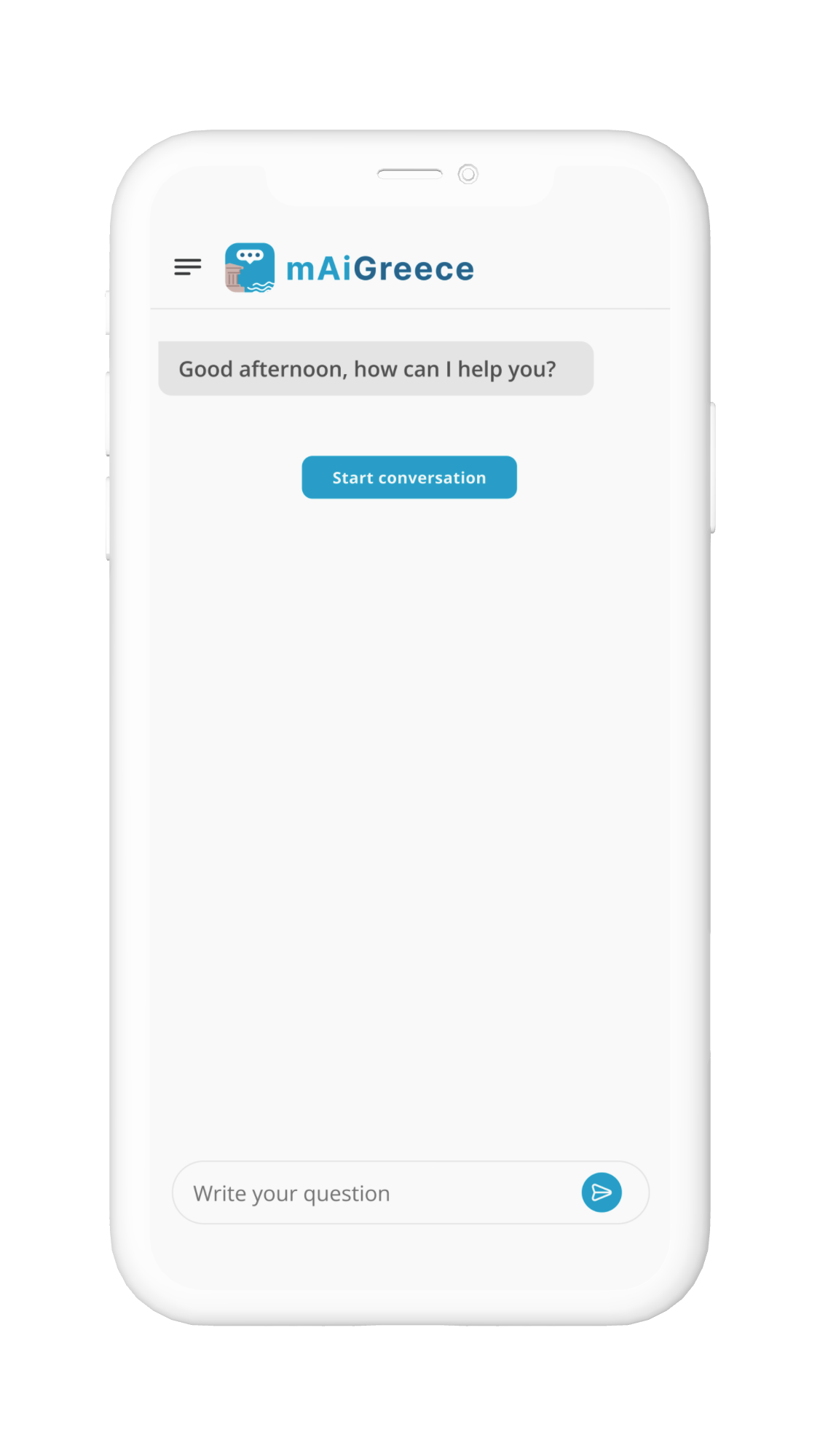 mAiGreece conversation screen
